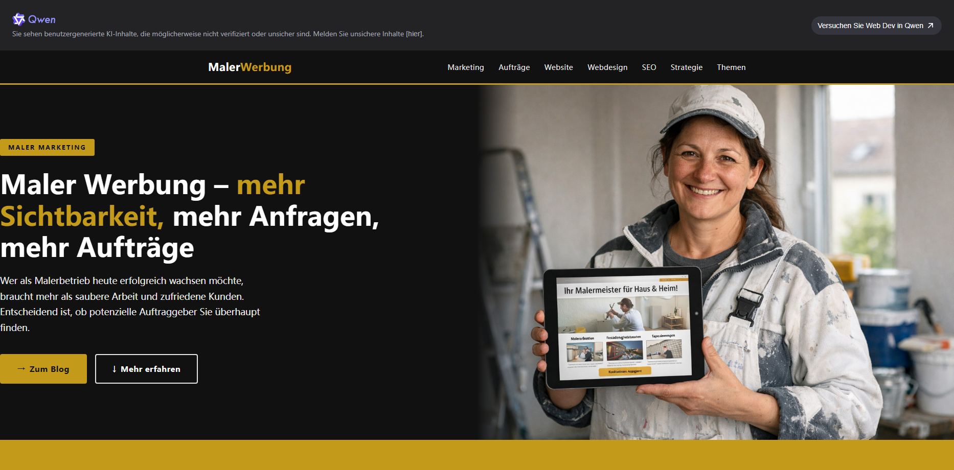 Maler Werbung – mehr Sichtbarkeit, mehr Anfragen, mehr Aufträge