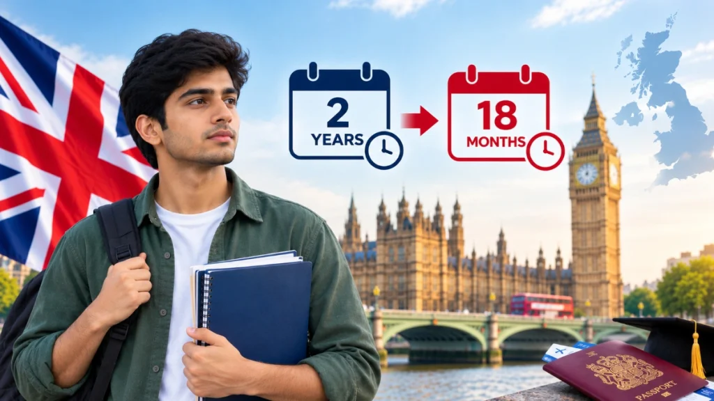 UK Post-Study Work Visa Period Reduced to 18 Months from 1 January 2027
