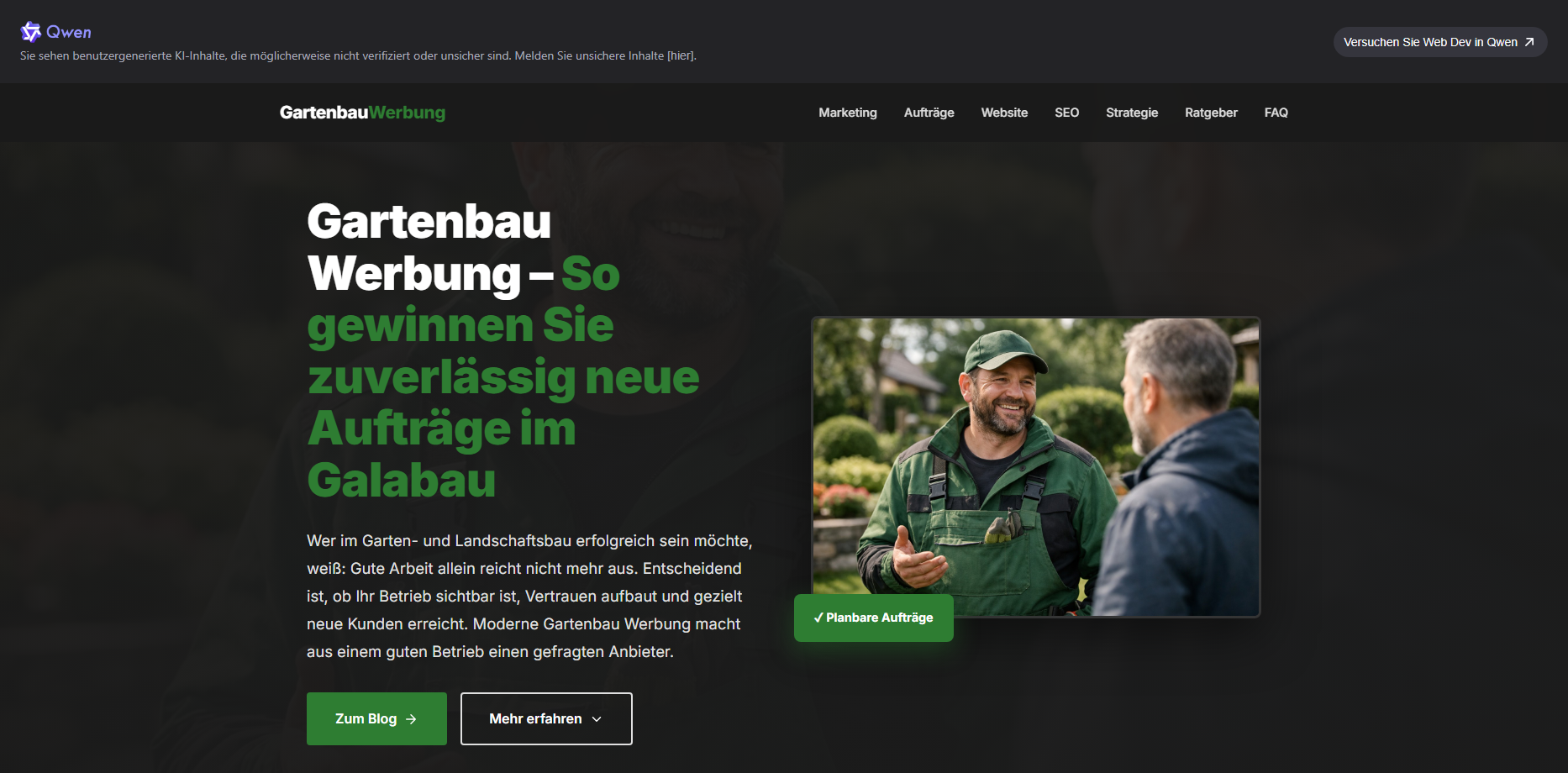 Gartenbau Werbung – So gewinnen Sie zuverlässig neue Aufträge im Galabau
